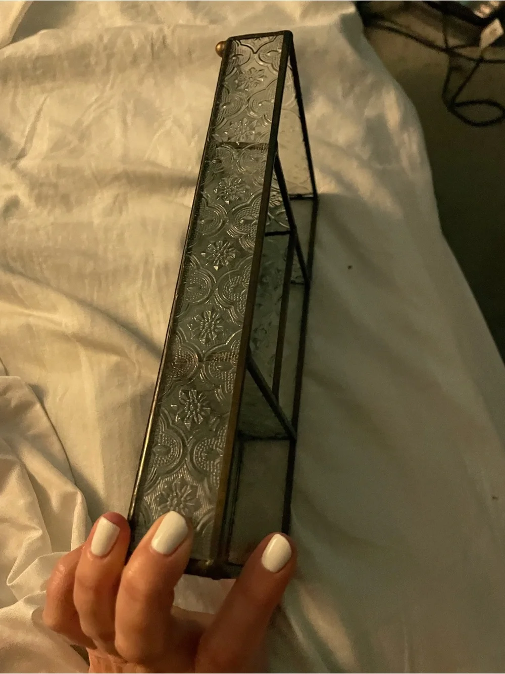 Glass and Mirrored Decorative Tray for jewelry, makeup, etc.